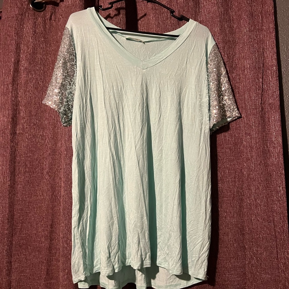 Women’s Plus Haptics Sequins Shirt 2X